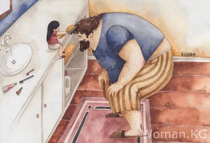 Девочка и папа...